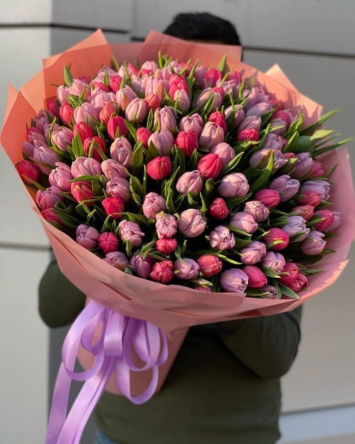 Premium Colorful Tulip Bouquet